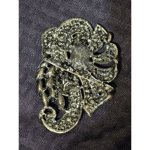 Vintage Large Multicolored Rhinestone Decorative Statement Brooch- Rare... - Picture 5 of 6